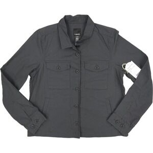 Vuori Womens Ripstop Jacket Charcoal Button Up Hiking Jacket Small NWOT